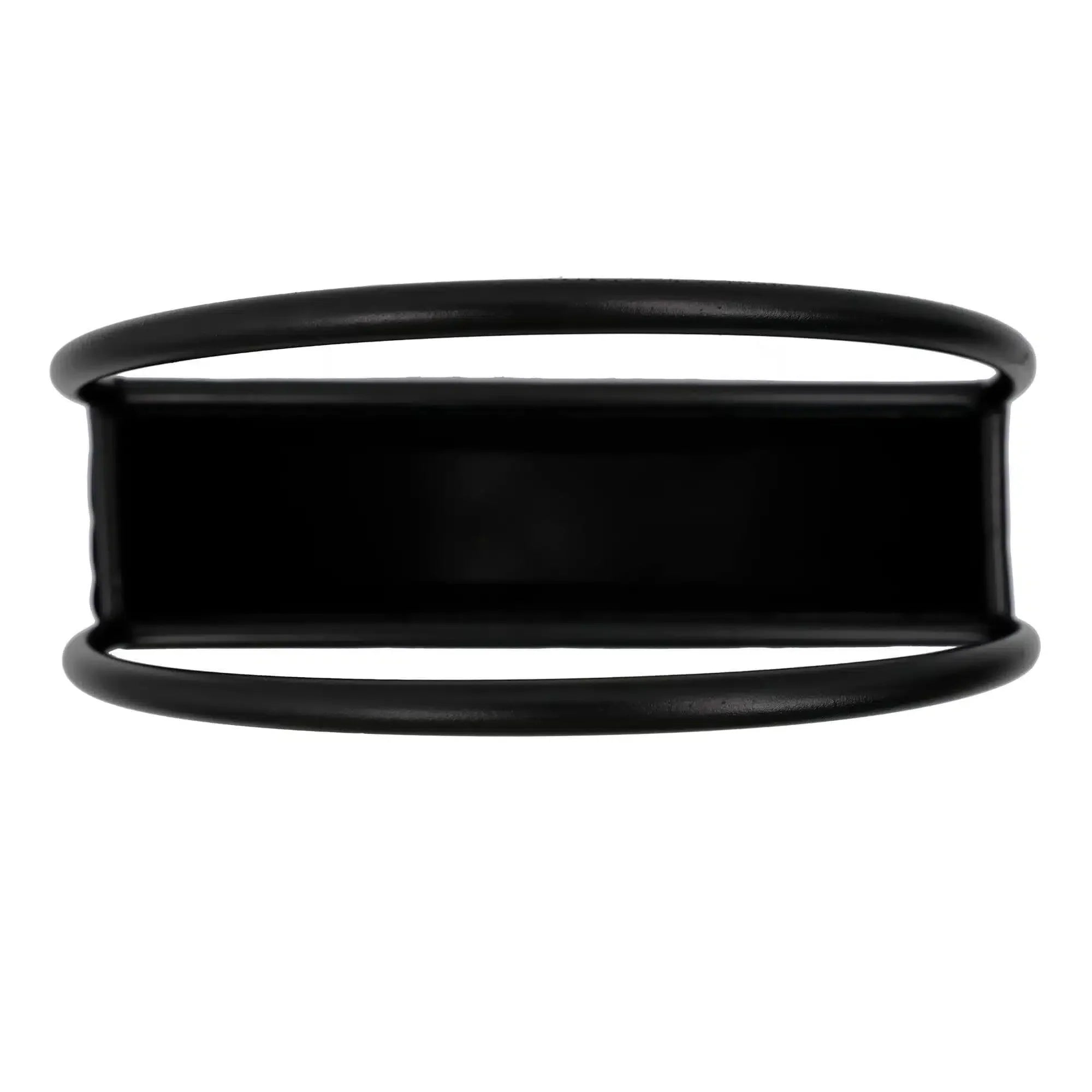 Premium Floating Half Moon / Semi Circle Metal Wall Planter | Onyx Black 45cm / 17.5
