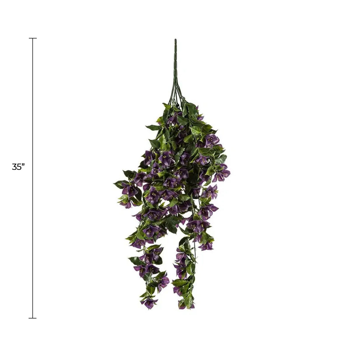 (5 Pieces) Vibrant Purple Hanging Artificial Bougainvillea Plant UV Resistant, 35