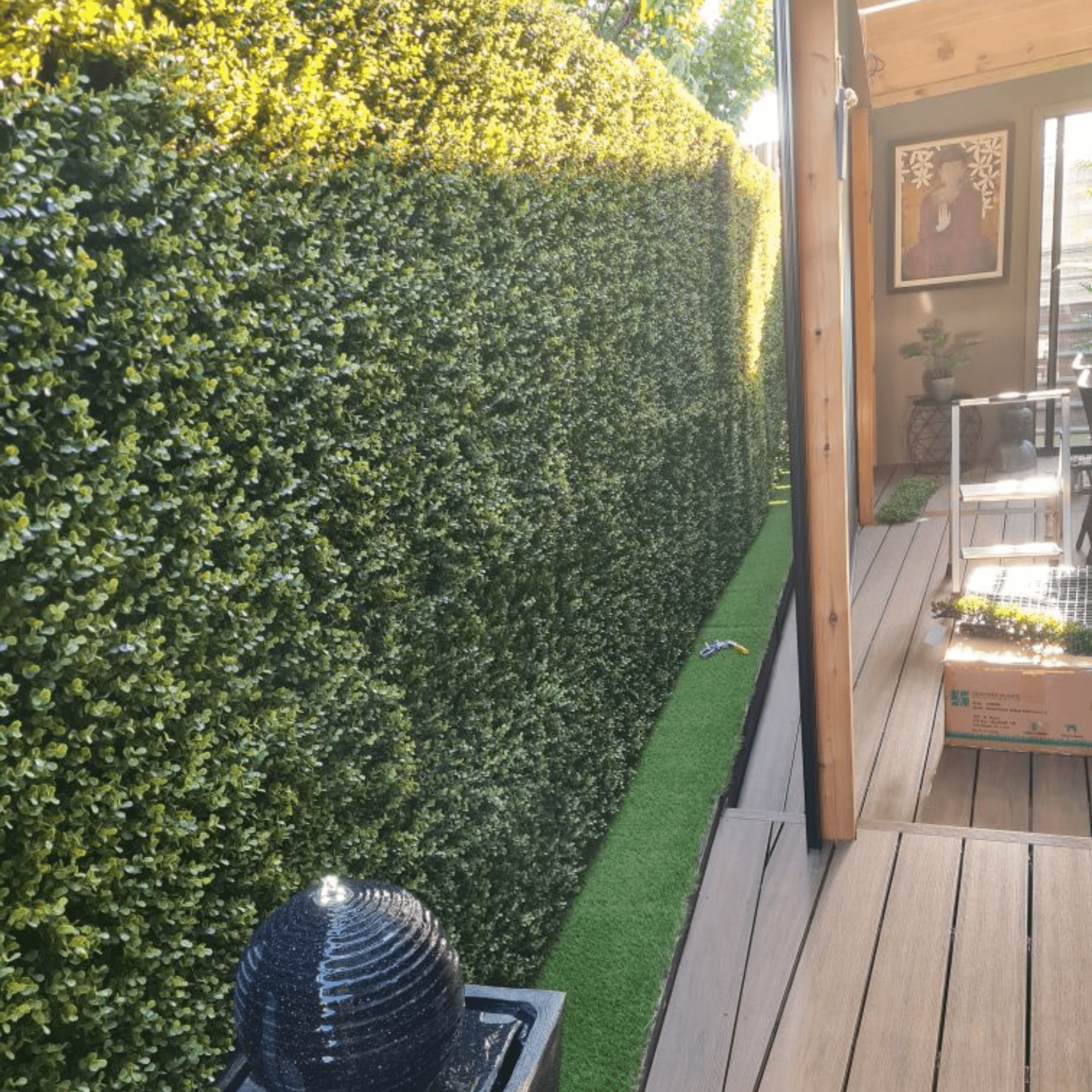 Natural Artificial Boxwood Wall 40" x 40"