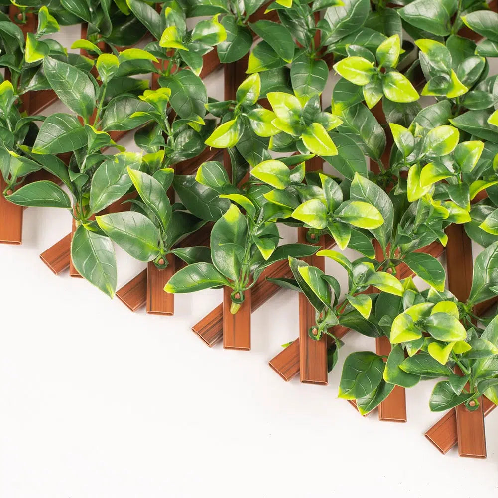 Expandable Faux Jasmine Trellis Privacy Fence (Variable Size) UV Resistant 72