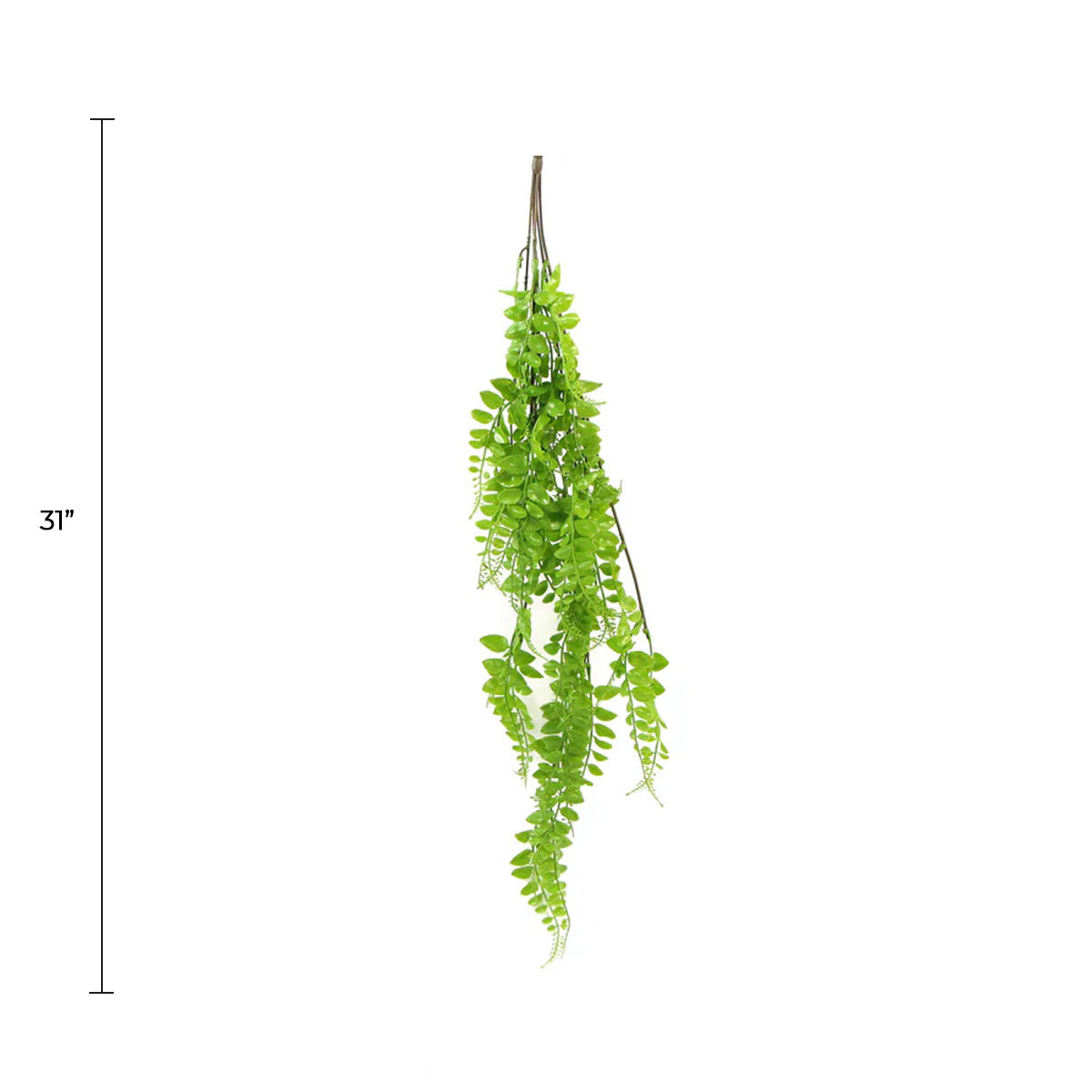 Artificial Light Green Hanging Button Fern Plant 31