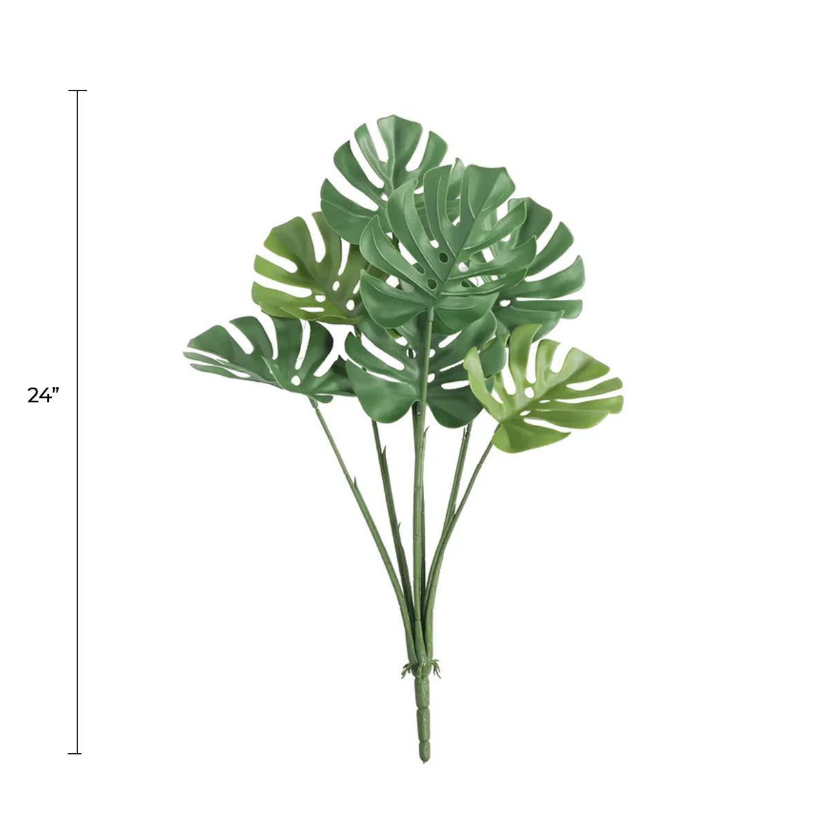 Artificial Monstera Split Leaf Philodendron Plant Stem 24