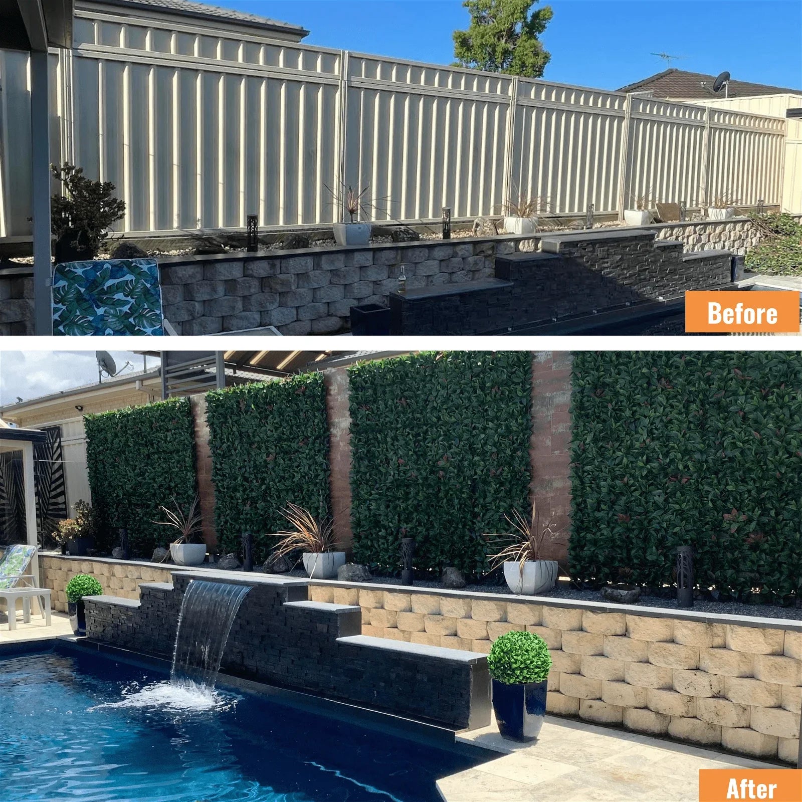 Artificial Photinia Hedge Panel Wall 40