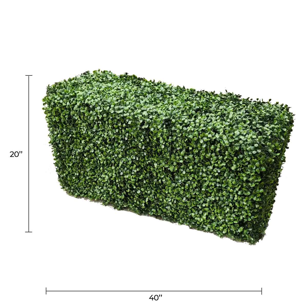 Premium Two Tone Green Artificial Boxwood Hedge 40
