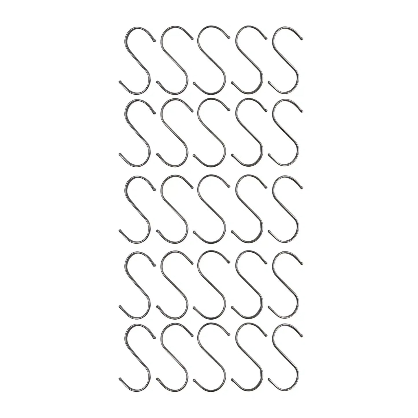 Stainless Steel Hanging S Hooks 4.72 inches X 2.36 inches 25 Pieces