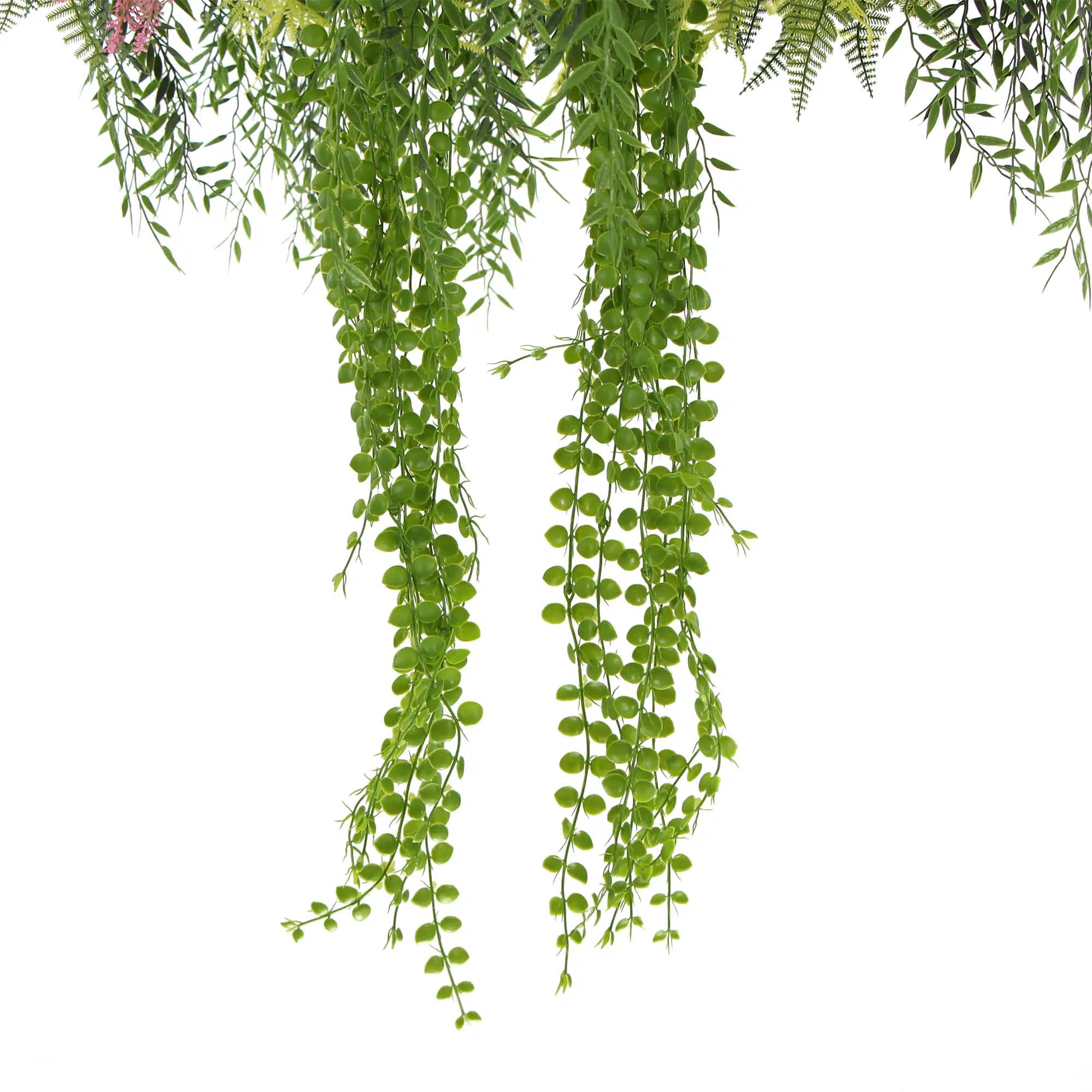 Hanging faux plant disc