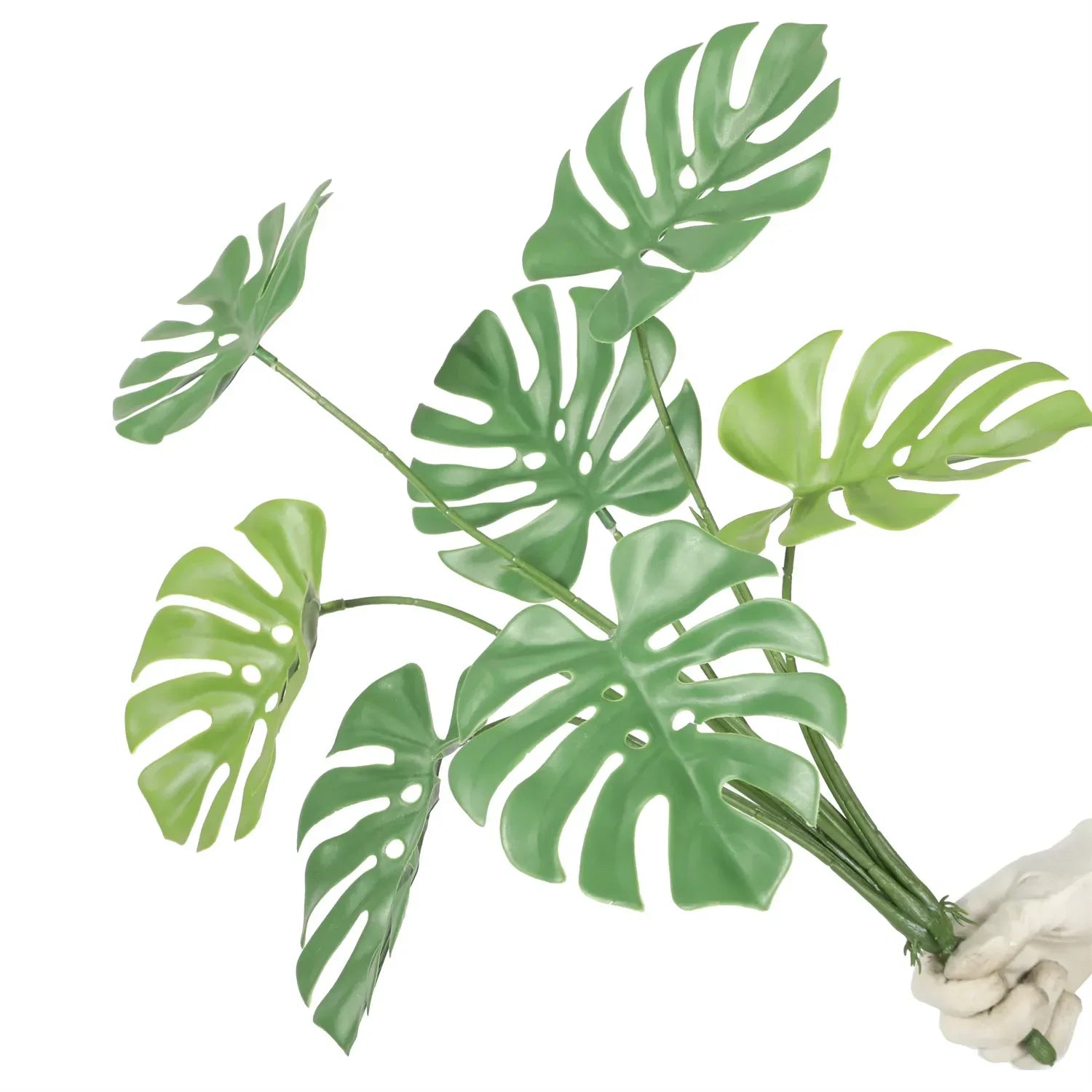 Artificial Monstera Split Leaf Philodendron Plant Stem 24