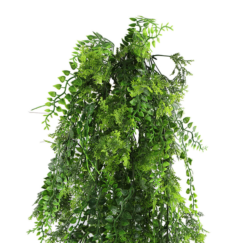Artificial Hanging Dense Fern Plant Tropical Green 30