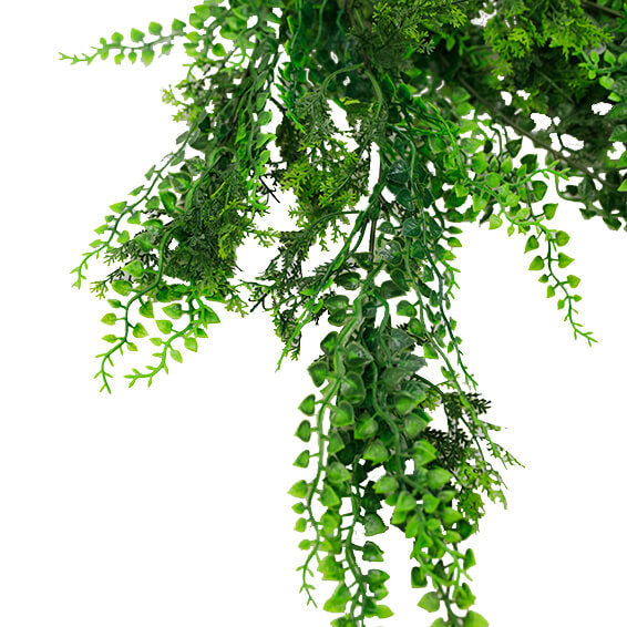 Artificial Hanging Dense Fern Plant Tropical Green 30