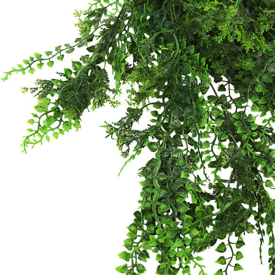 Artificial Hanging Dense Fern Plant Tropical Green 30