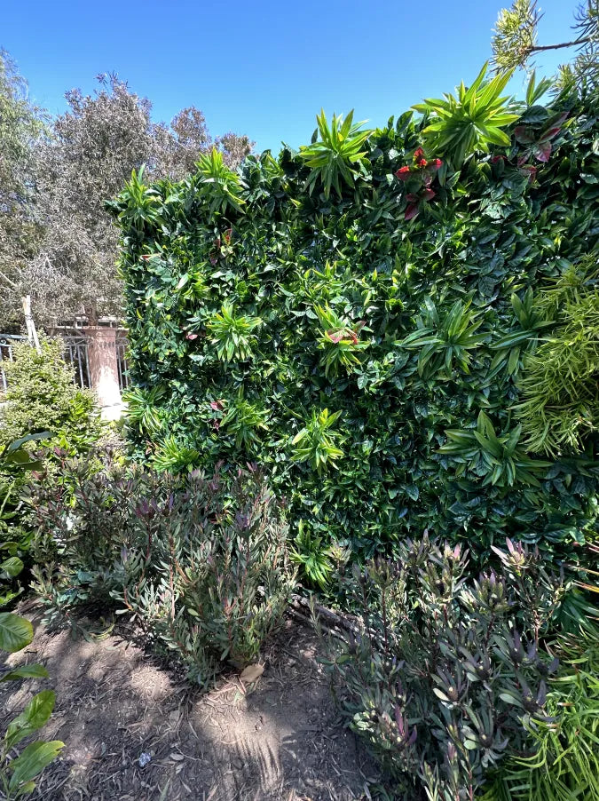 Premium Artificial Vertical Garden with Colored Faux Plants