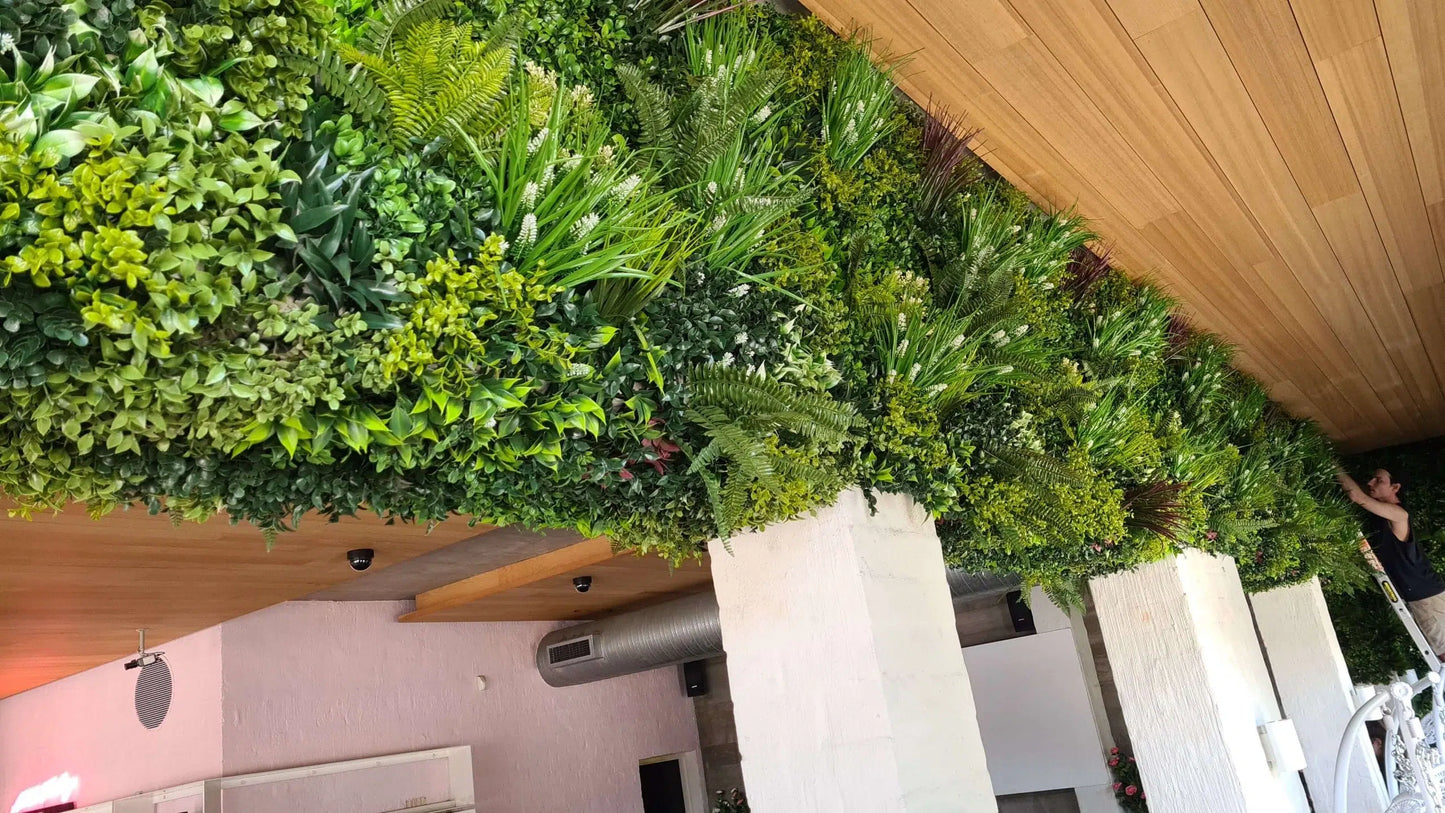 Ultra-Luxury Lush Spring Artificial Vertical Garden Green Wall 40" x 40" 11SQ FT Commercial Grade UV Resistant (Overstock Sale)