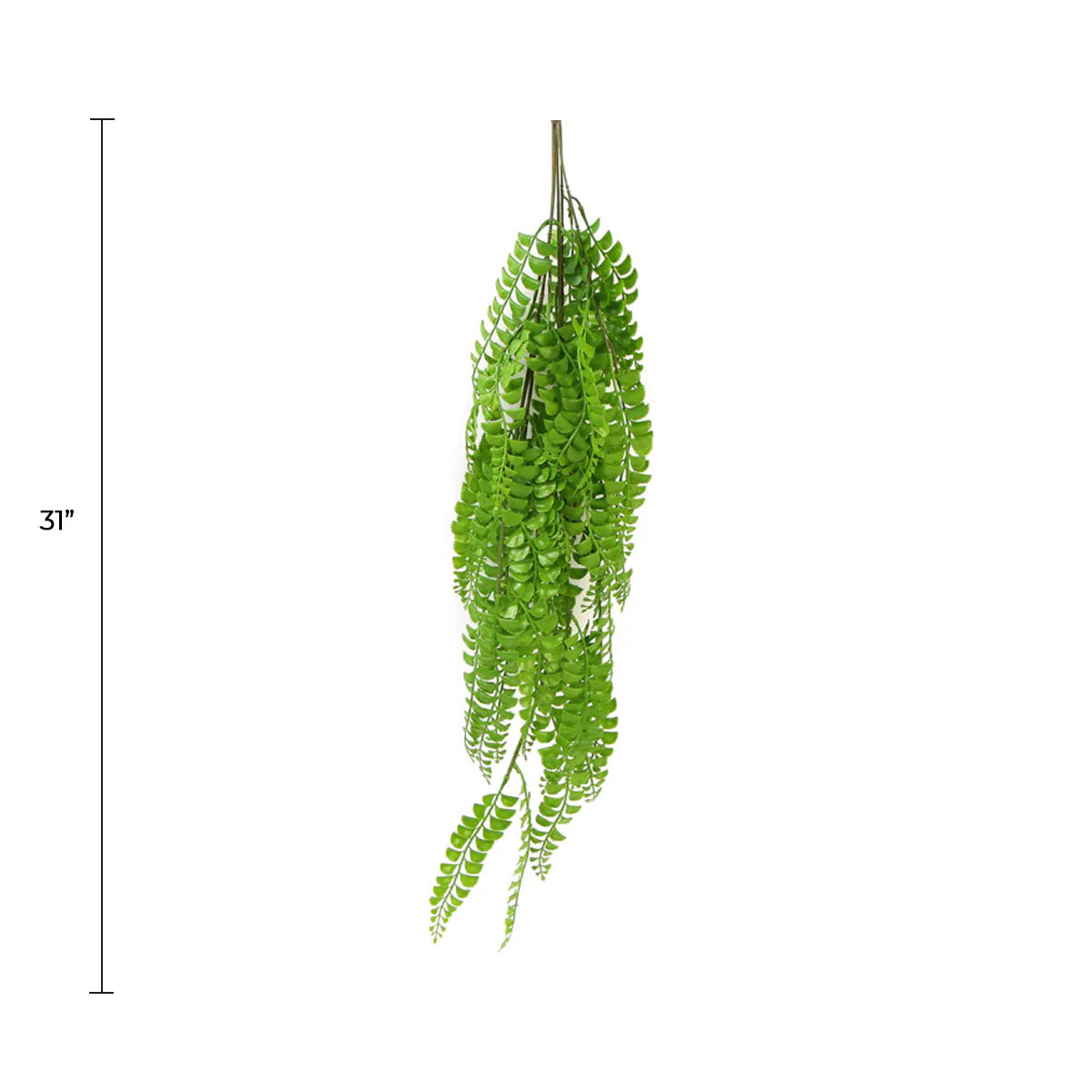 Artificial Dark Green Hanging Button Fern Plant 31