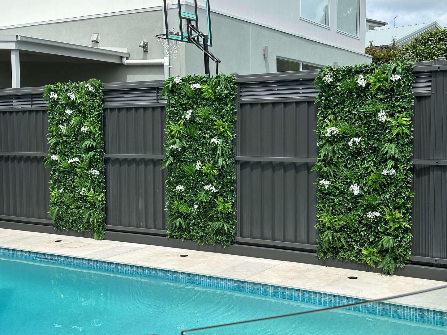 Flowering Faux Green Wall Panel Living Wall Screen