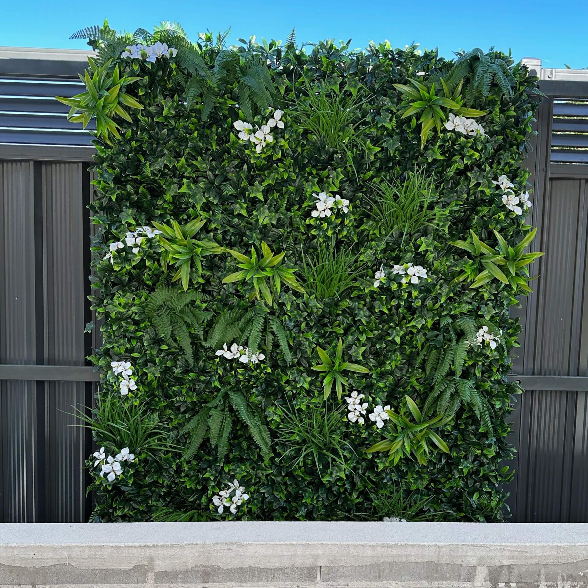 Snowy White Artificial Vertical Garden 40" x 40"