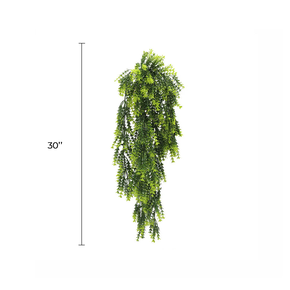 Artificial Hanging Vivid Green Dense Fern Plant 30