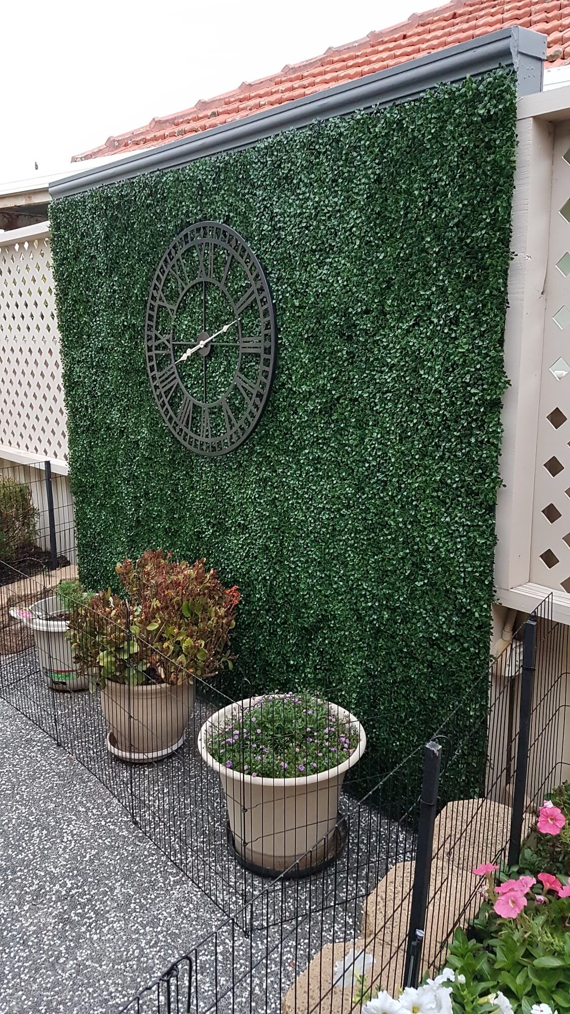 Dark Artificial Boxwood Wall 40