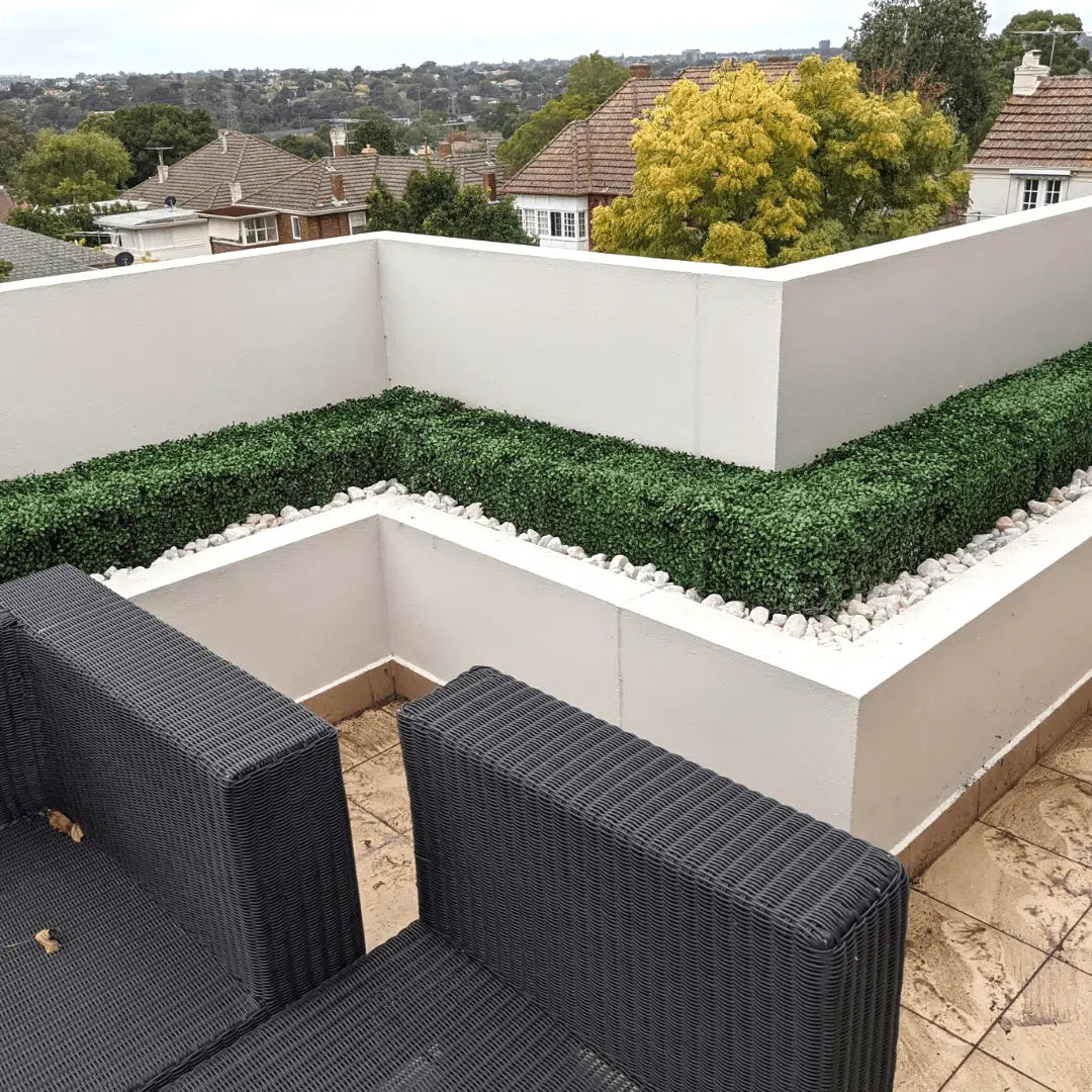 Dark Artificial Boxwood Hedge 40