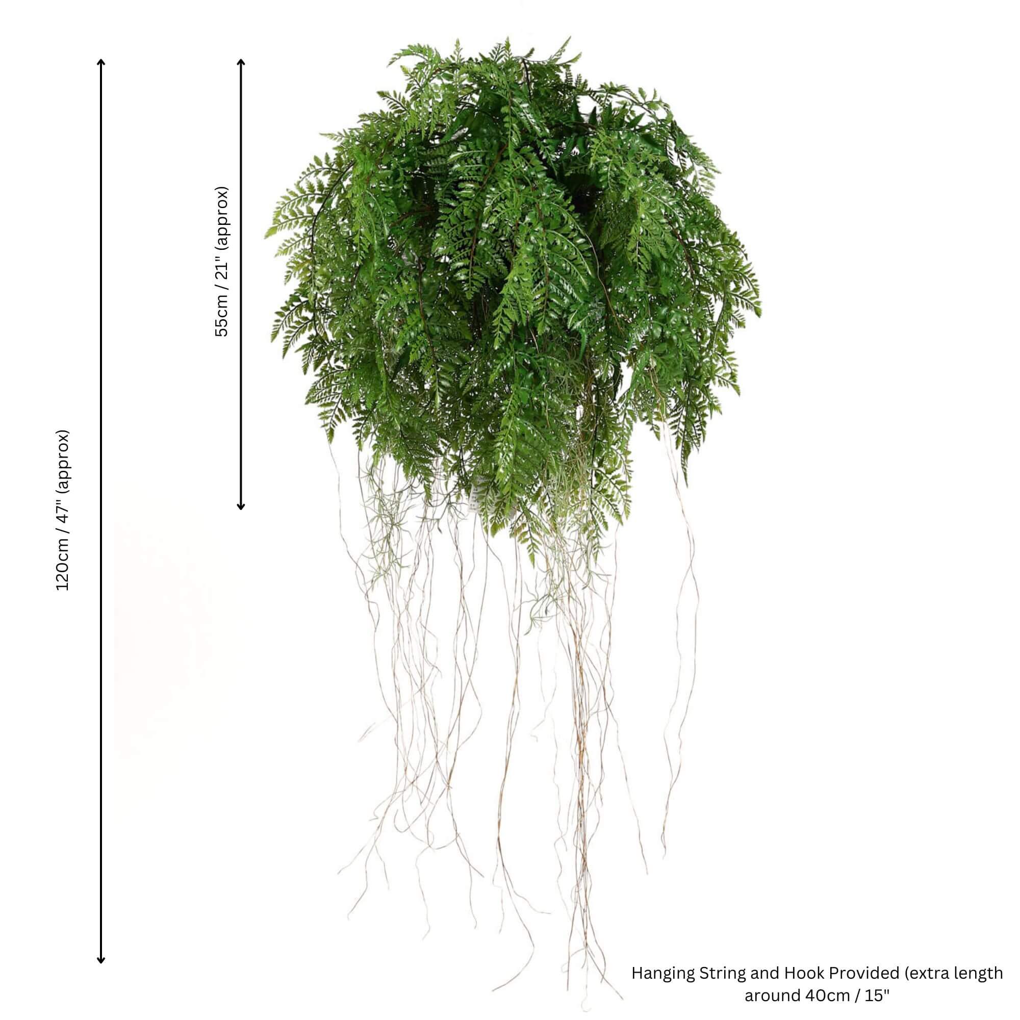 Ultra Luxury Large Lush Tropical Artificial Hanging Fern Ball 21