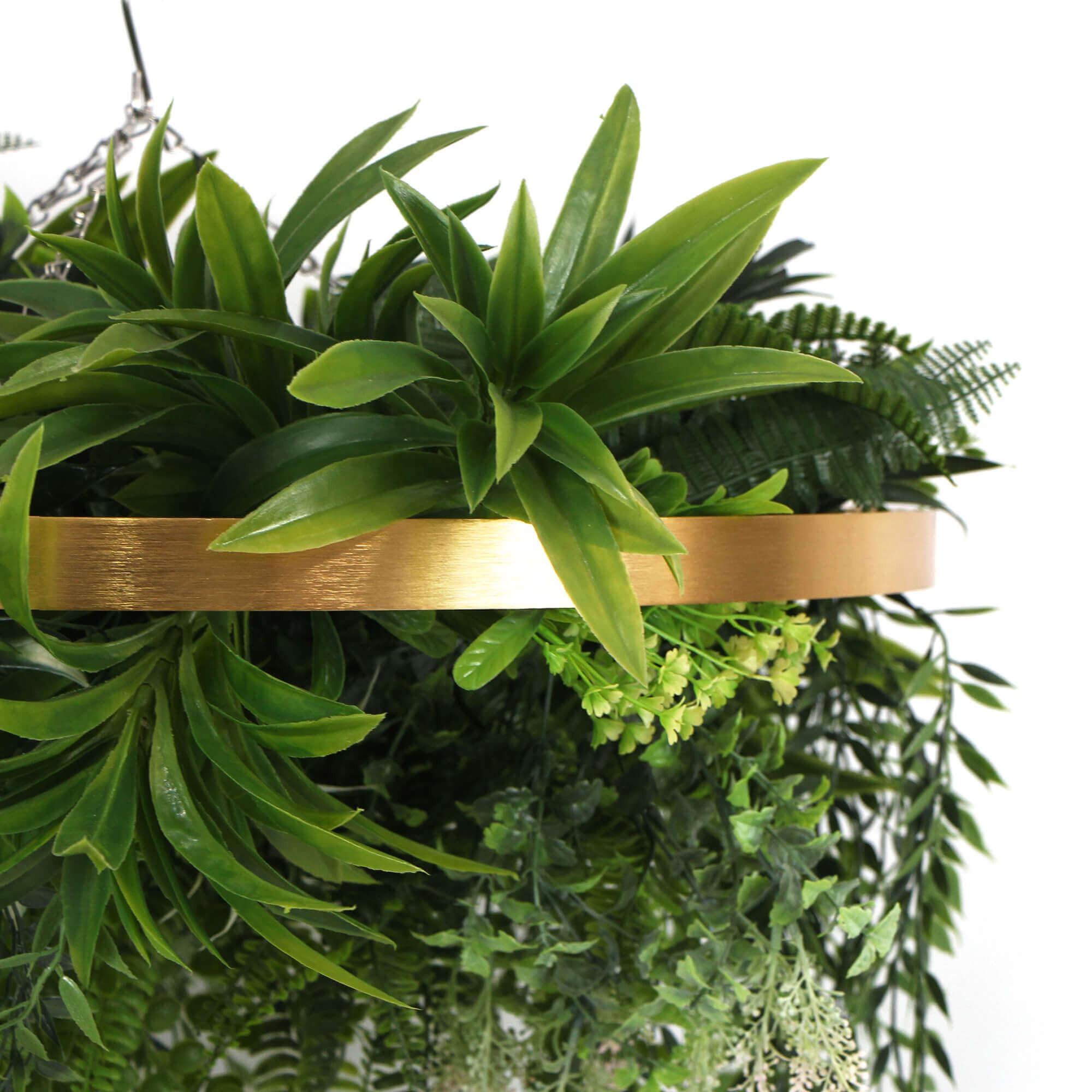 Imitation Premium Gold Artificial Hanging Green Wall Disc 15