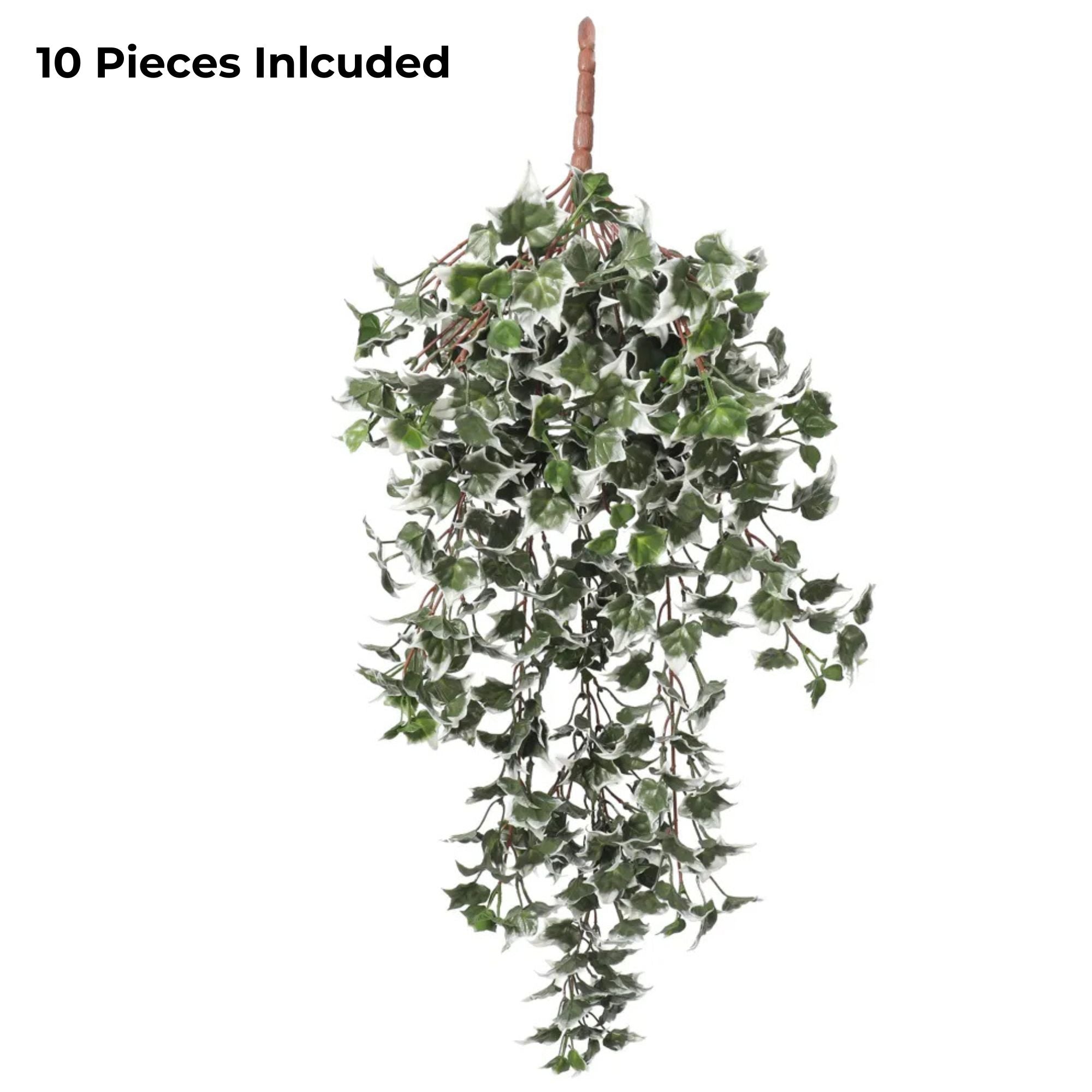 Artificial UV-Resistant Hanging Ivy With White Tipped Leaves – 31.5