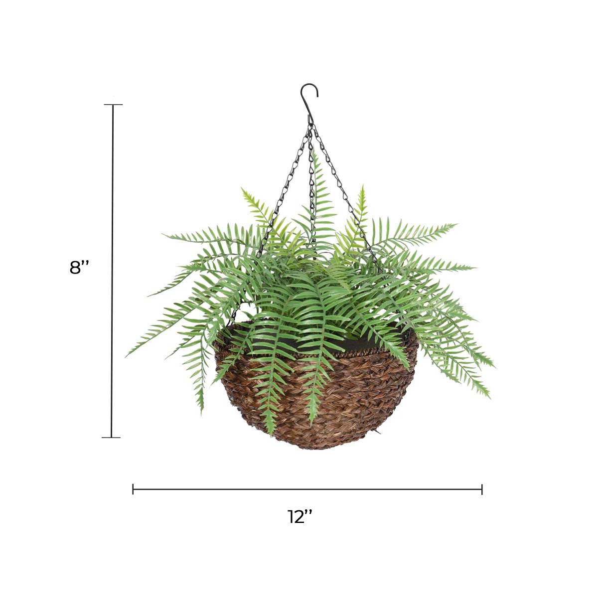 Medium Artificial Hanging Basket (Fern Hanging Basket) UV Resistant