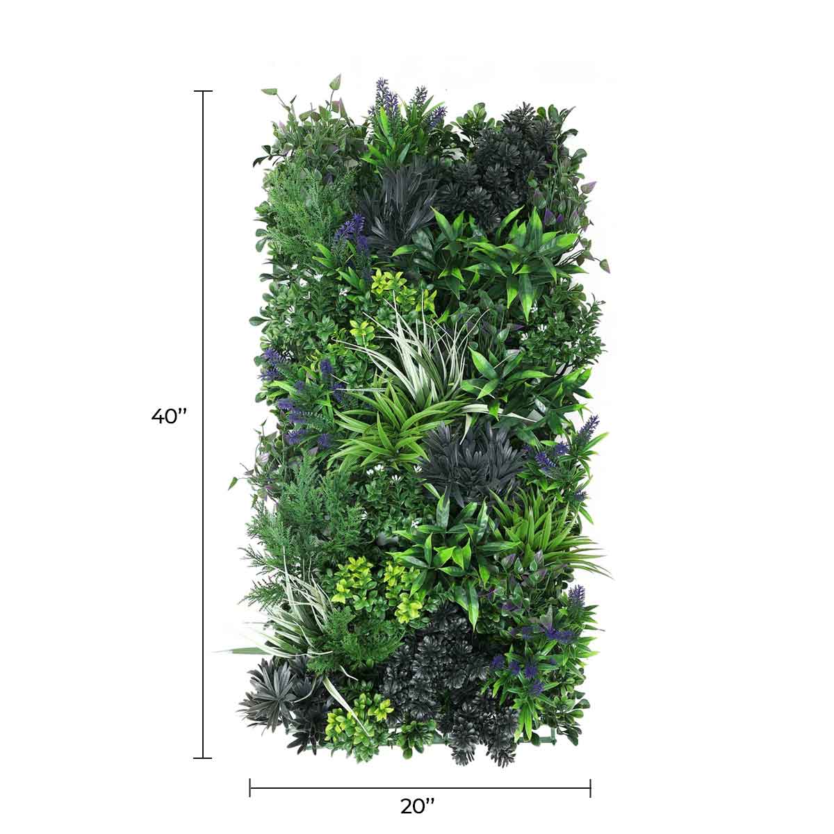 Premium Artificial Green Wall Rustic Botanical Lavender 40