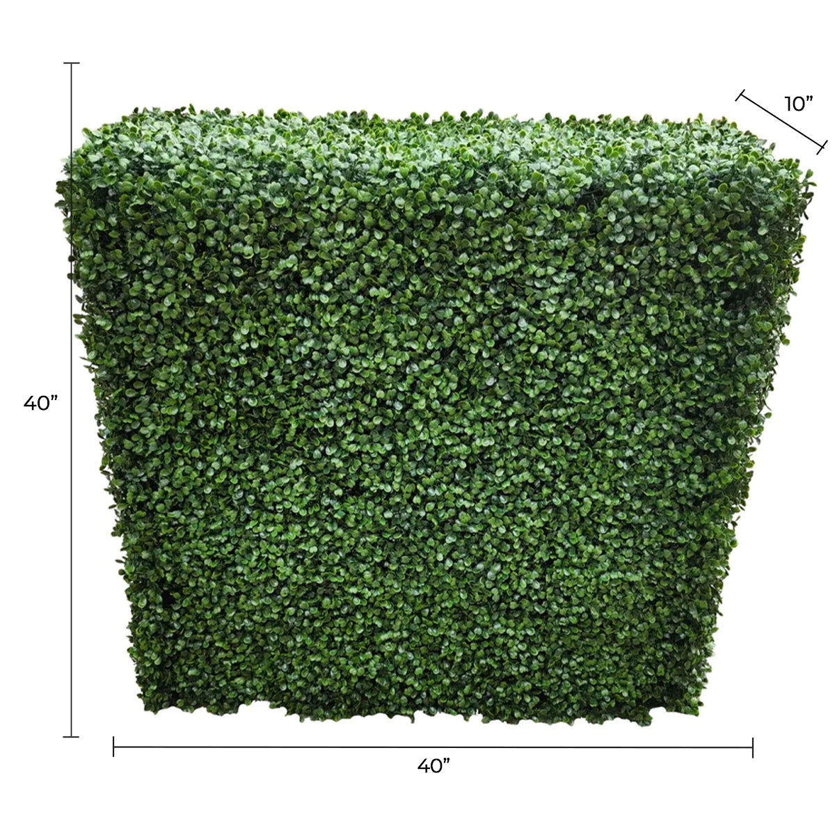 Premium Two Tone Green Artificial Boxwood Hedge 40