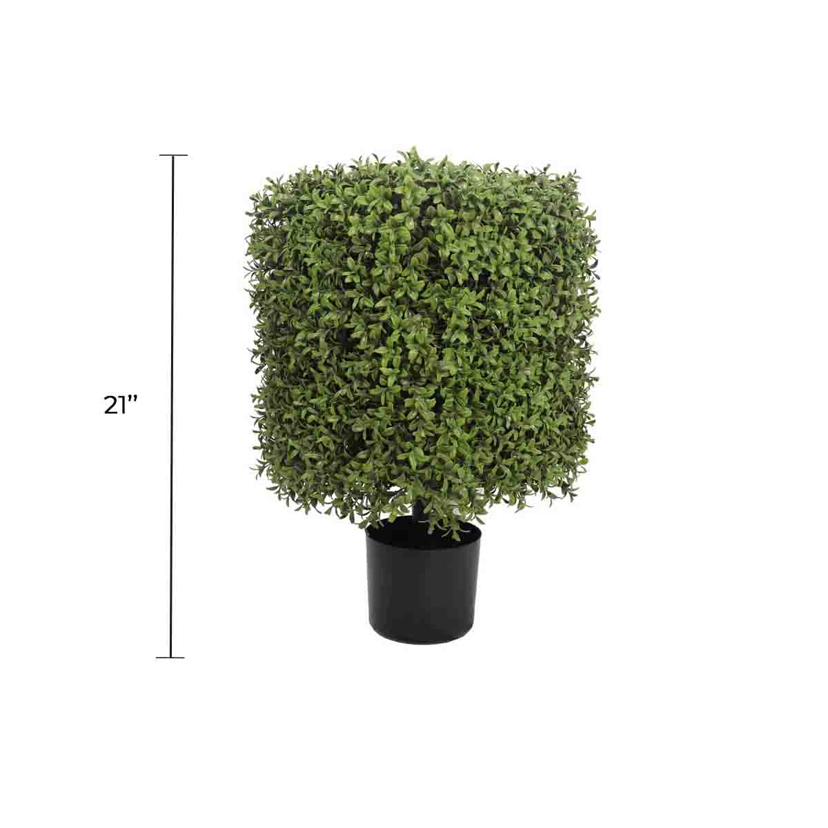 Premium Potted Artificial Square Topiary Plant 21