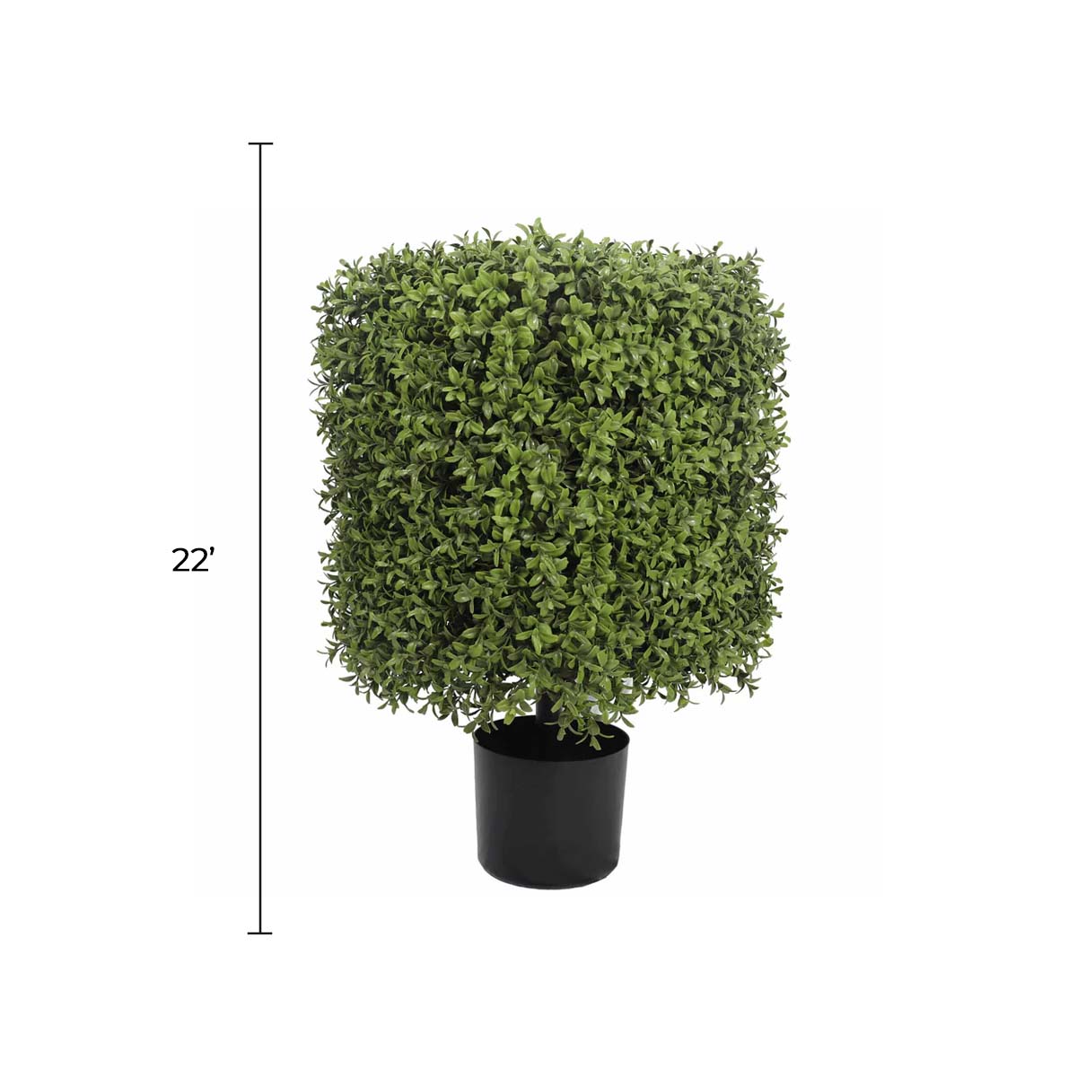 Premium Potted Artificial Square Topiary Plant 22