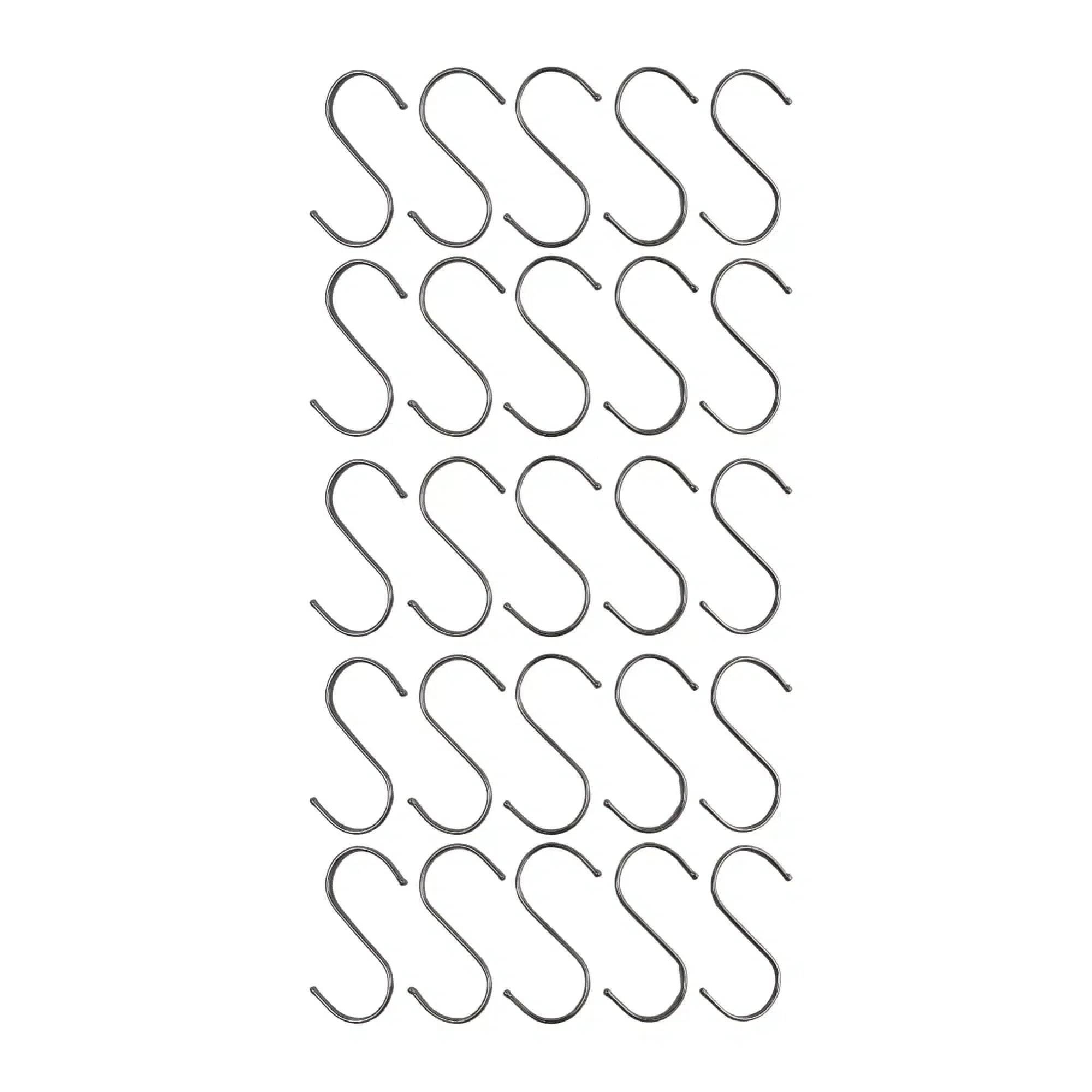 Stainless Steel Hanging S Hooks 4.72 inches X 2.36 inches 25 Pieces