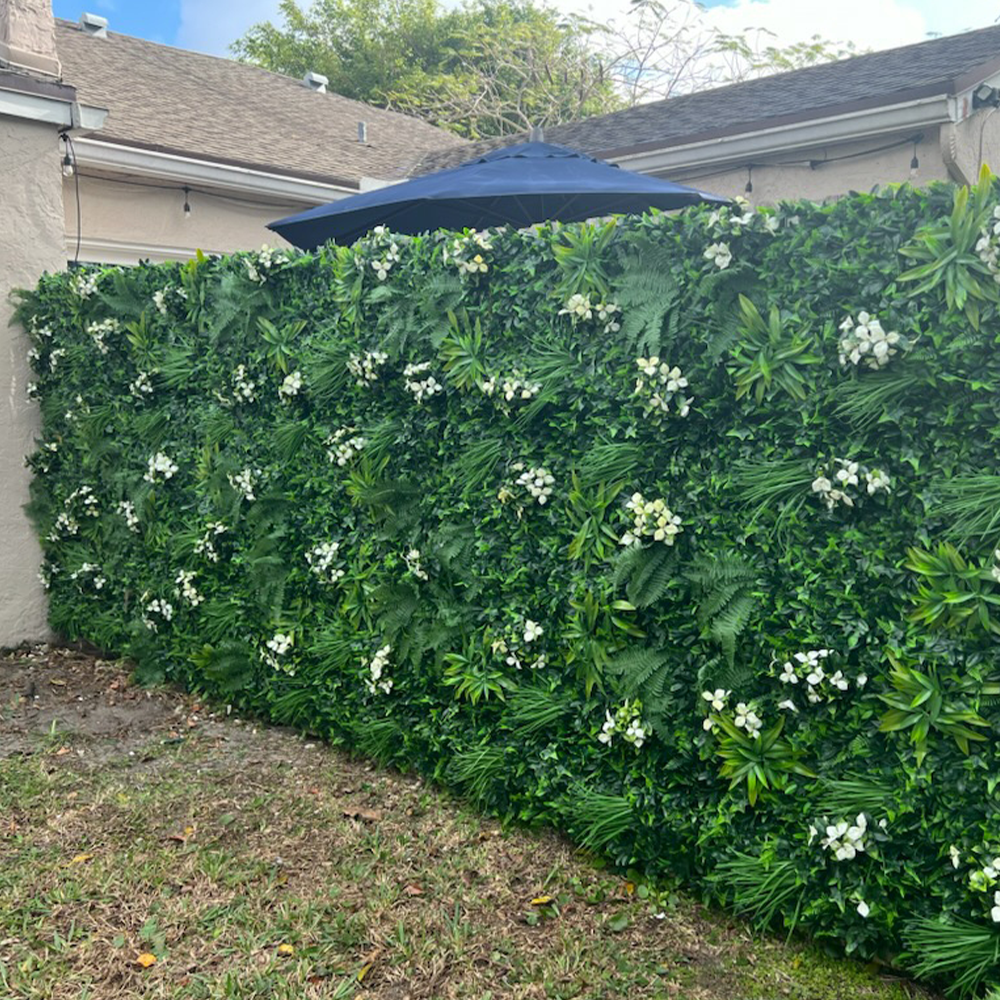 Luxury Snowy White Artificial Vertical Garden 40