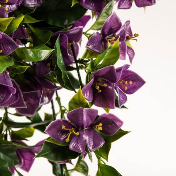 (5 Pieces) Vibrant Purple Hanging Artificial Bougainvillea Plant UV Resistant, 35